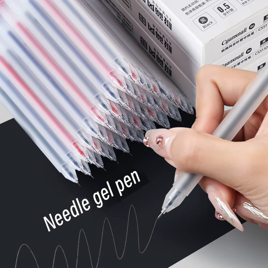 LOLEDE Gel-Stifte Set mit Nadelspitze, 20er Packung, rote Tinte, Kawaii Schreibwaren für Schule und Büro - Bild 3