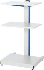 RAU Computer-Ständer stationär aus Metall in Grau, Blau oder Weiß, B/T/H: 65 x 65 x 115 cm - Bild 1