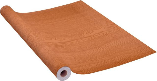 Selbstklebende Möbelfolie Yiwydaa in Helleiche, Farbe: Braun, Breite: 90 cm, Länge: 500 cm - Bild 1