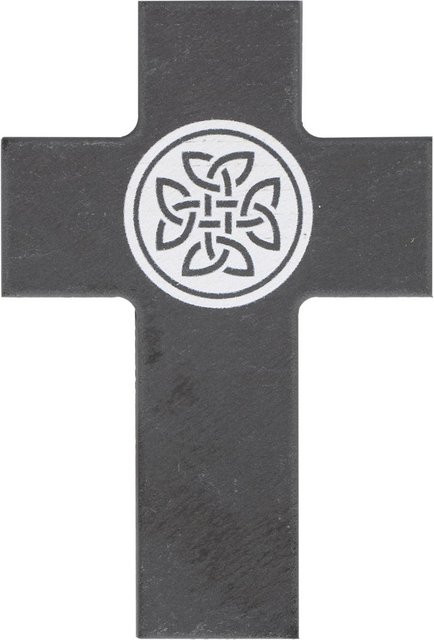 Symbolkreuz aus Schiefer von Butzon und Bercker in Grau, Höhe: 11,0 cm, Breite: 7,5 cm - Bild 1