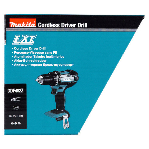 Makita Akku-Bohrschrauber DDF482Z Solo 18V in Schwarz/Blau mit 62 N·m und 13 mm Bohrfutter - Bild 2