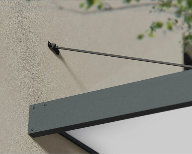 Canopia Vordach Sophia XL in Grau mit Aluminium- und Stahlrahmen und Acrylglas B: 471 cm, H: 140 cm - Bild 1