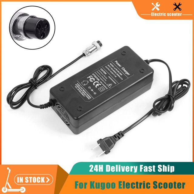 Kugoo Ladegerät für elektrische Roller Kugoo M4 und C1 Pro, 54,6 V 2A Lithium-Ionen-Batterie Ladegerät, Schwarz - Bild 1