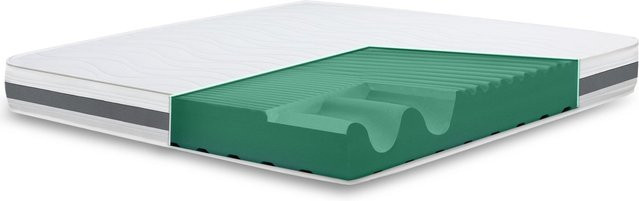 The White Stone Antibakterielle Schaumstoffmatratze mit Hypoallergenem Bezug in Weiß, B/T/H: 75 x 210 x 16 cm - Bild 1