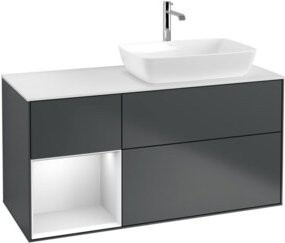 V&B Waschtischunterschrank Finion in Grau lackiert, Breite: 120 cm, Tiefe: 50,1 cm, Höhe: 50,1 cm - Bild 1