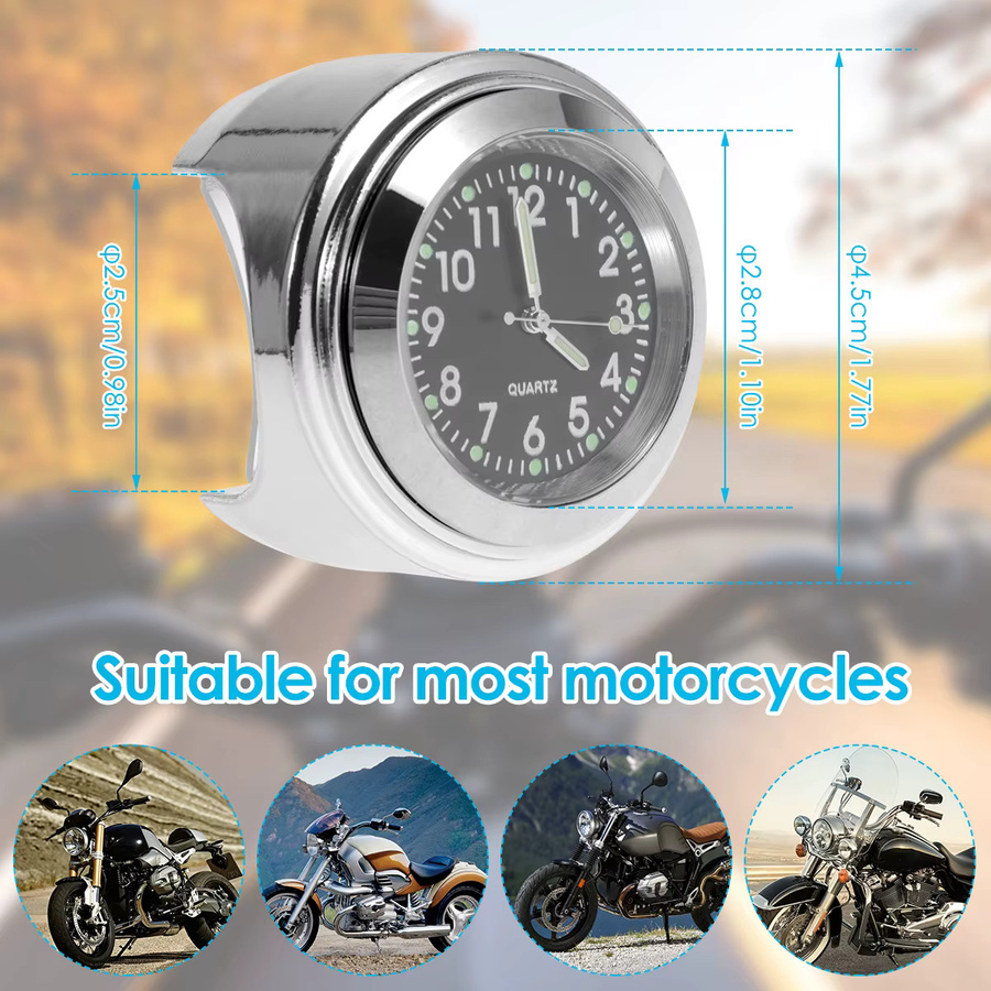 Motorrad Lenker Uhr Thermometer, Wasserdicht, Unisex - Bild 2