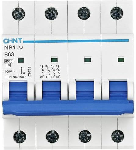 Chint NB1-63 4P B25 6kA Leitungsschutzschalter 4-polig 25A 240 V 415 V - Bild 1