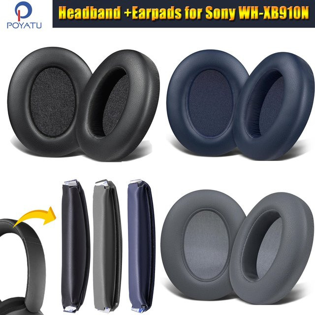 Sony WH-XB910N Ersatz Kopfband und Ohrpolster Set in Schwarz - Bild 1