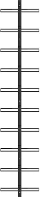 vidaXL Wand-Weinregal aus Metall in Schwarz für 10 Flaschen, modern und pulverbeschichtet - Bild 1
