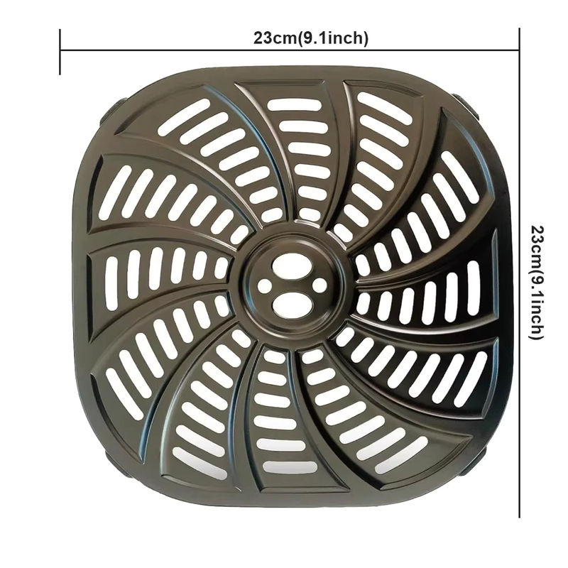 Gourmia Antihaft-Backblech als Grillplatte für GAF798 GAF778 GAF716 7QT Luftfritteuse, Schwarz, Breite: 23,1 cm, Tiefe: 23,1 cm - Bild 6