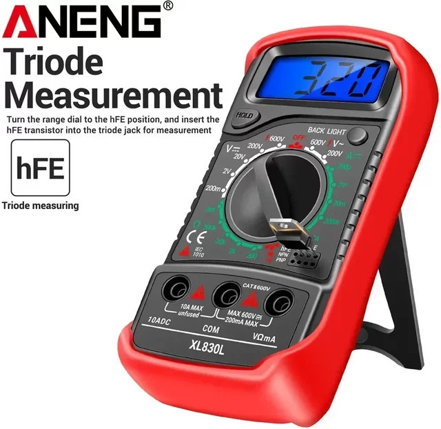 ANENG XL830L Digitales Multimeter Handheld Tragbares AC/DC Amperemeter Voltmeter Ohm Tester mit LCD Hintergrundbeleuchtung - Bild 1