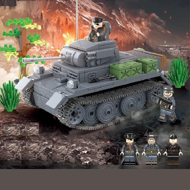 LP GO Panzer II Tank L Panzerwagen Selbstfahrende Artillerie, Bausteine Kit - Bild 1