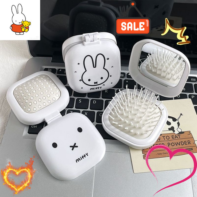 Miffy Faltbarer Luftkissen-Kamm mit Spiegel, Unisex - Bild 1