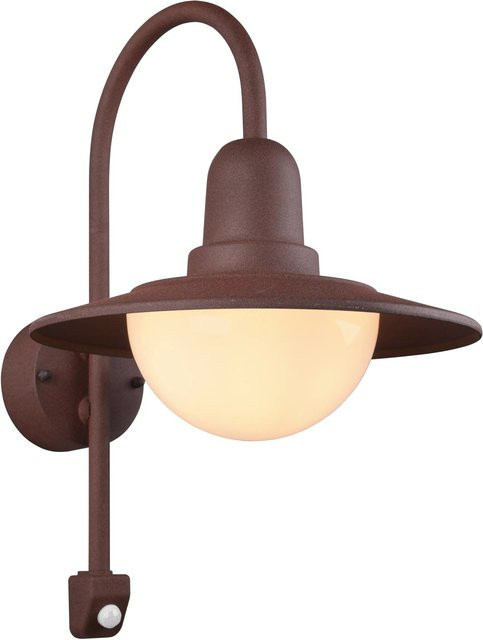 Trio Wandleuchte Norman mit Bewegungsmelder in Rostoptik Bronze, B/H/T: 45,5 x 38,0 x 38,0 cm - Bild 1