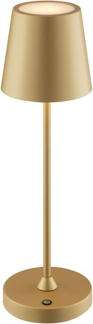Brilliant LED Tischleuchte Elora in Gold/Messing, dimmbar und wiederaufladbar - Bild 1