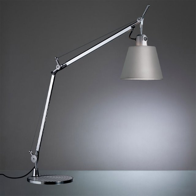 Artemide Tolomeo Basculante Tavolo Tischleuchte aus Aluminium in Silber mit verstellbarem Schirm - Bild 1