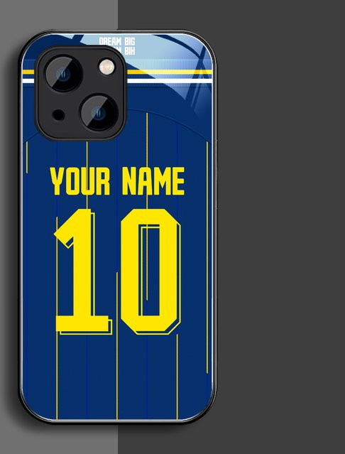 Samsung und iPhone Schutzhülle aus Glas mit Bosnien und Herzegowina Nationaldesign in Blau - Bild 1