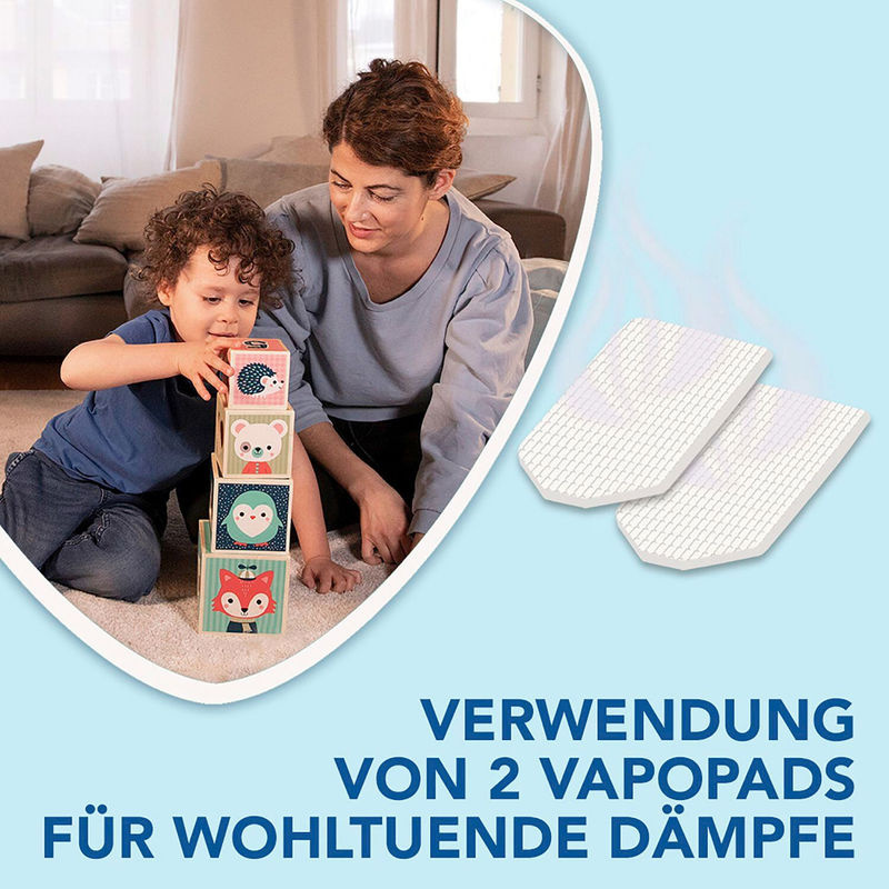 Wick Ultraschall Kaltluftbefeuchter in Weiß und Blau mit Duftfach - Bild 2