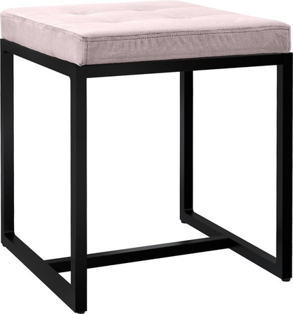 CLP Sitzhocker Barci Moderner Polsterhocker mit schwarzem Eisengestell