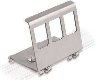 Value Hutschienen-Adapter unbestückt für 3 Keystones in Silber - Bild 1