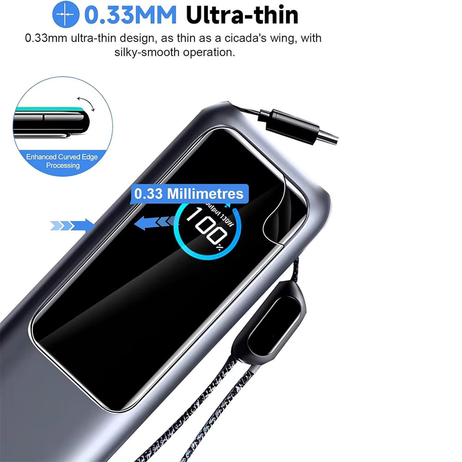 WISHXIN Hydrogel-Displayschutzfolie für Anker Zolo 25000mAh 165W Powerbank, transparent - Bild 5