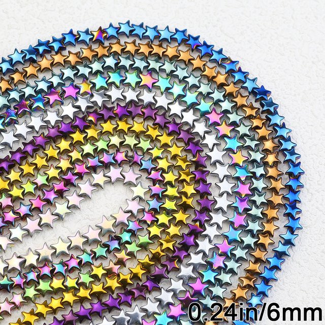 Perlen Hämatit, Schwarz, 6 mm, 70 Stück - Bild 1