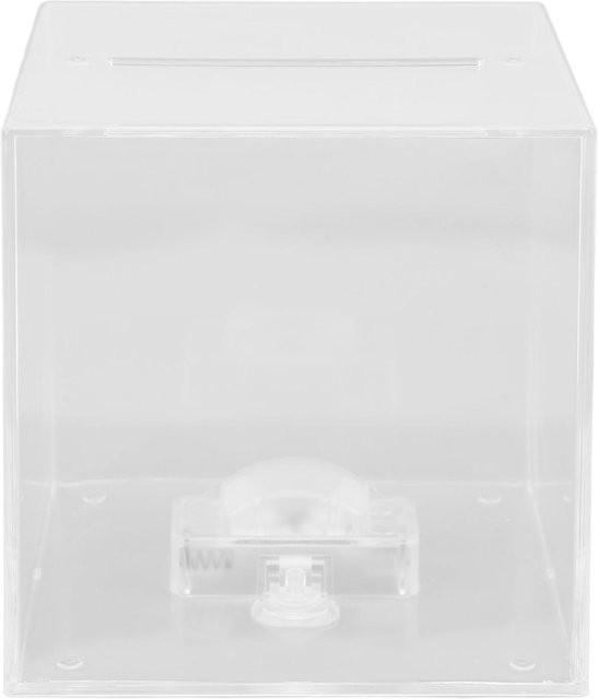 CosyHome Spardose aus Acryl in Transparent und Weiß, unöffnbar für Erwachsene und Kinder - Bild 1