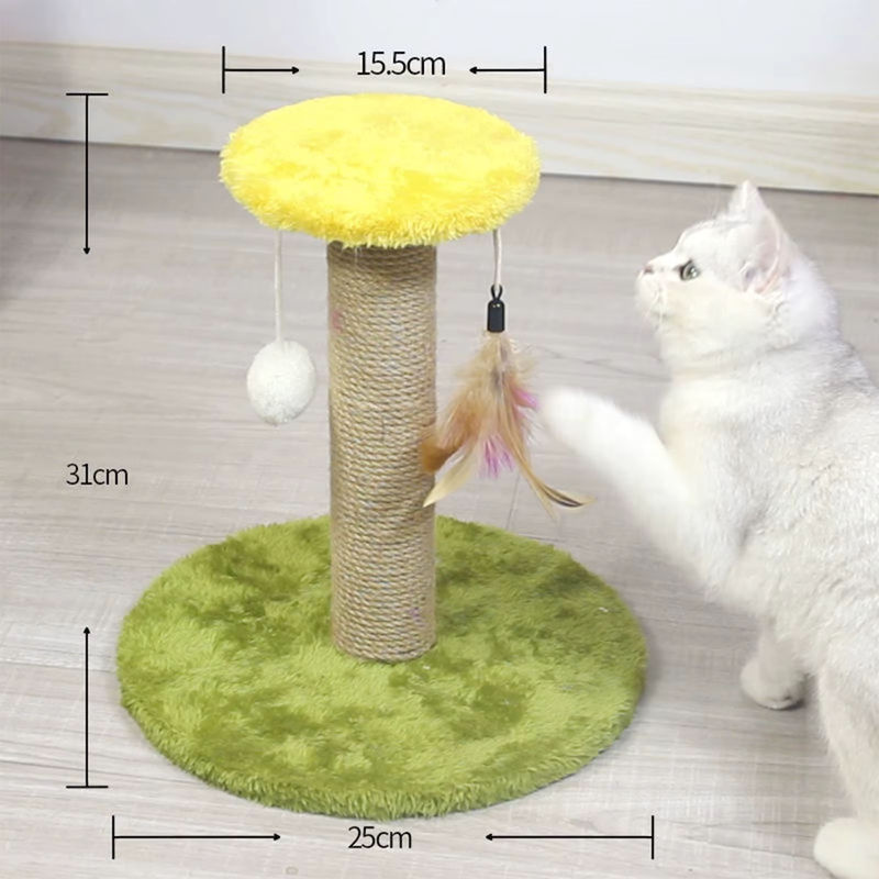 Homyl Kratzbaum für Katzen mit Sisalseil und Textil in Mehrfarbig - Bild 3