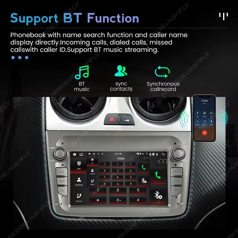 STRONGNAVI Multimedia Display mit 7 Zoll Bildschirm für Alfa Romeo Mito 2008-2012, Drahtloses CarPlay und Android Auto mit GPS und Bluetooth - Bild 3