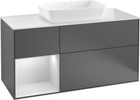 V&B Waschtischunterschrank Finion in Grau lackiert, Breite: 120 cm, Tiefe: 50,1 cm, Höhe: 50,1 cm - Bild 1