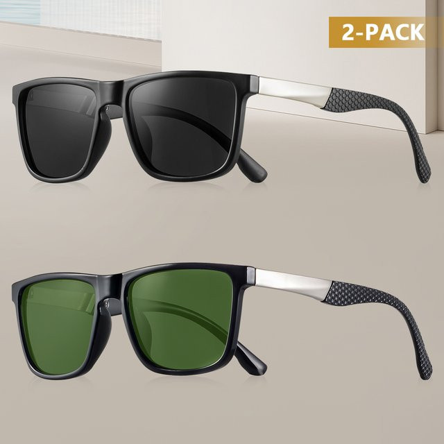 CRIXALIS Sonnenbrille, quadratisch, Vollrand, Kunststoff, schwarz, Unisex, polarisiert - Bild 1