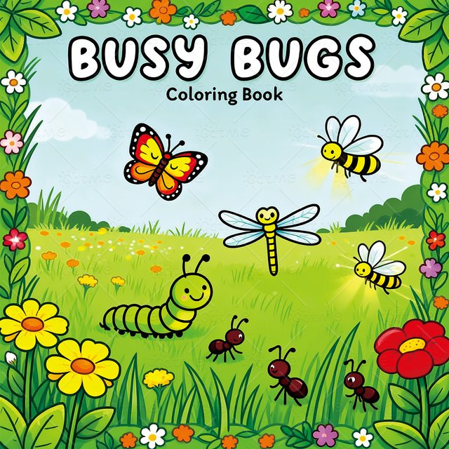 BUSY BUGS Malbuch für Erwachsene, ab 14 Jahre - Bild 1