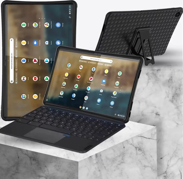 Schlanke Silikonhülle für Lenovo Chromebook Duet 5 13 Zoll in Schwarz - Bild 1