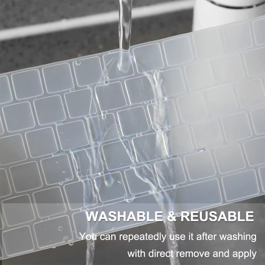 Transparente Silikon-Tastaturabdeckung für Apple MacBook Air und MacBook Pro (M1, M2, M3 Chip Modelle) - Bild 3