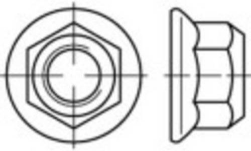 TOOLCRAFT Sicherungsmuttern M8, selbstsichernd, Stahl galvanisch verzinkt, Silber, 100 Stück - Bild 1