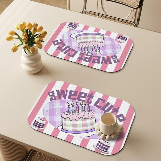 Saugfähige Abtropfmatte für die Küche in Pink, B/B: 50 x 40 cm - Bild 1