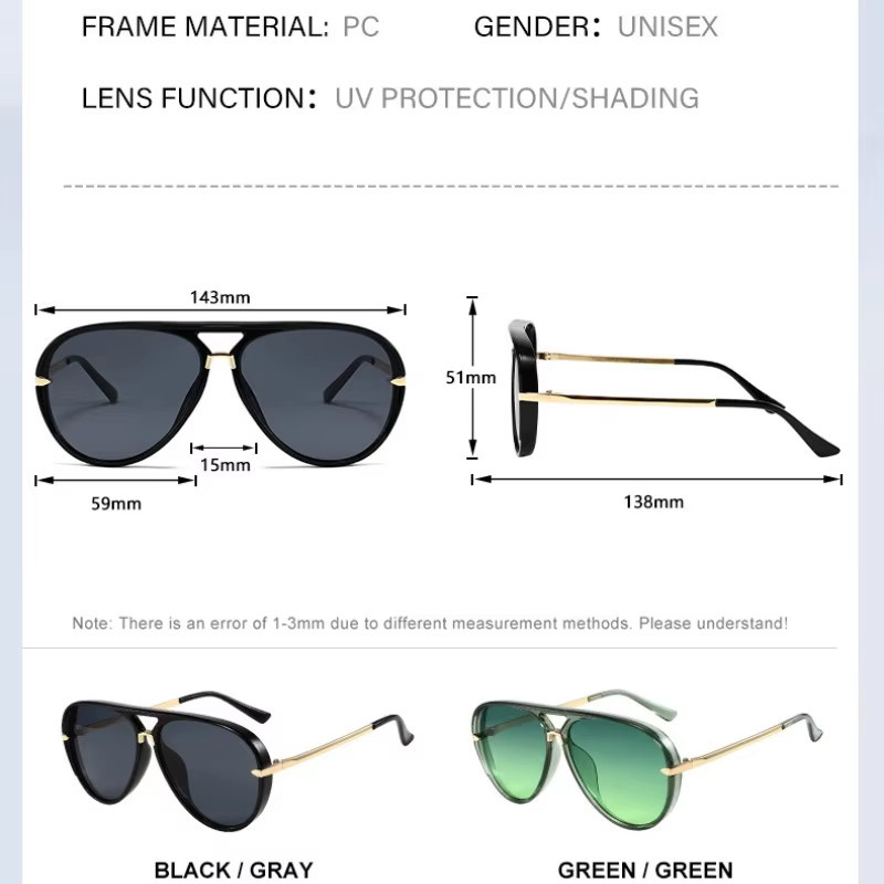 ERIKOLE Sonnenbrille Froschaugen, Vollrand, Aviator - Bild 2