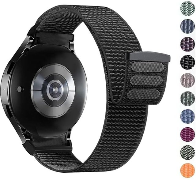 Uhrenarmband Nylon, Schwarz, Samsung Galaxy Watch - Bild 1