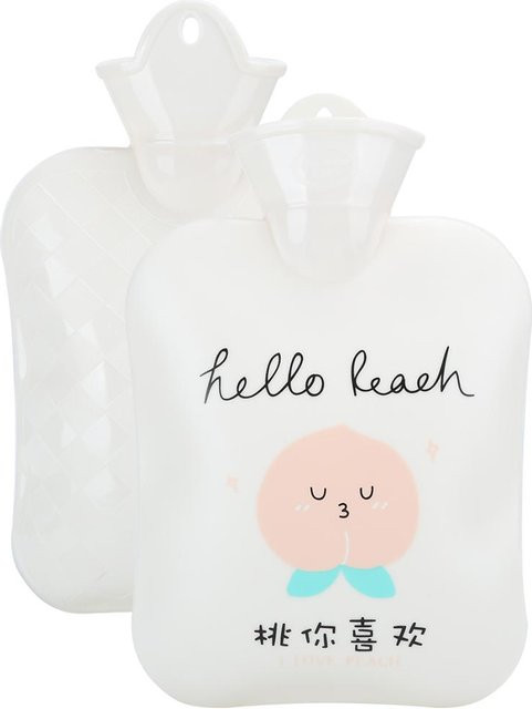 GoolRC Heißwasserflasche Cartoon Design Niedlich Tragbar Handwärmer für Herbst und Winter, 2 Stück, Weiß - Bild 1