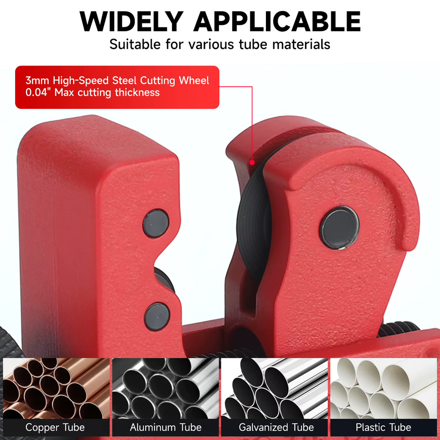 3-22 Cutter V2 Rohrschneider aus Zinklegierung in Rot für Kupferrohre von 1/8 Zoll bis 7/8 Zoll - Bild 4