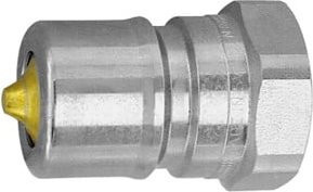 Riegler Stecknippel Serie B ohne Druckeliminator, Farbe: Silber, Material: Stahl, NW 6,3, G 1/4 IG - Bild 1