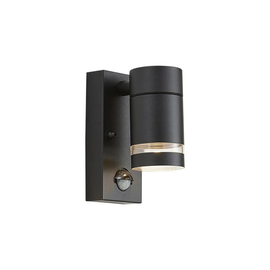 QAZQA Moderne LED Außenwandleuchte aus Aluminium in Schwarz mit Bewegungssensor und Up-Down-Lichteffekt IP44 - Bild 2