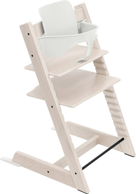 Stokke Tripp Trapp Bundle Treppenhochstuhl in White inklusive Babyset und Tray aus Buchenholz - Bild 1