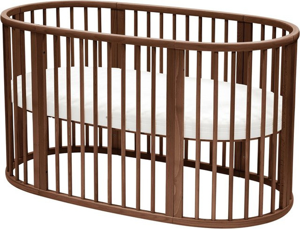 Stokke Sleepi V3 Babybett aus Buchenholz in Braun, B/T/H: 74 x 141 x 84 cm