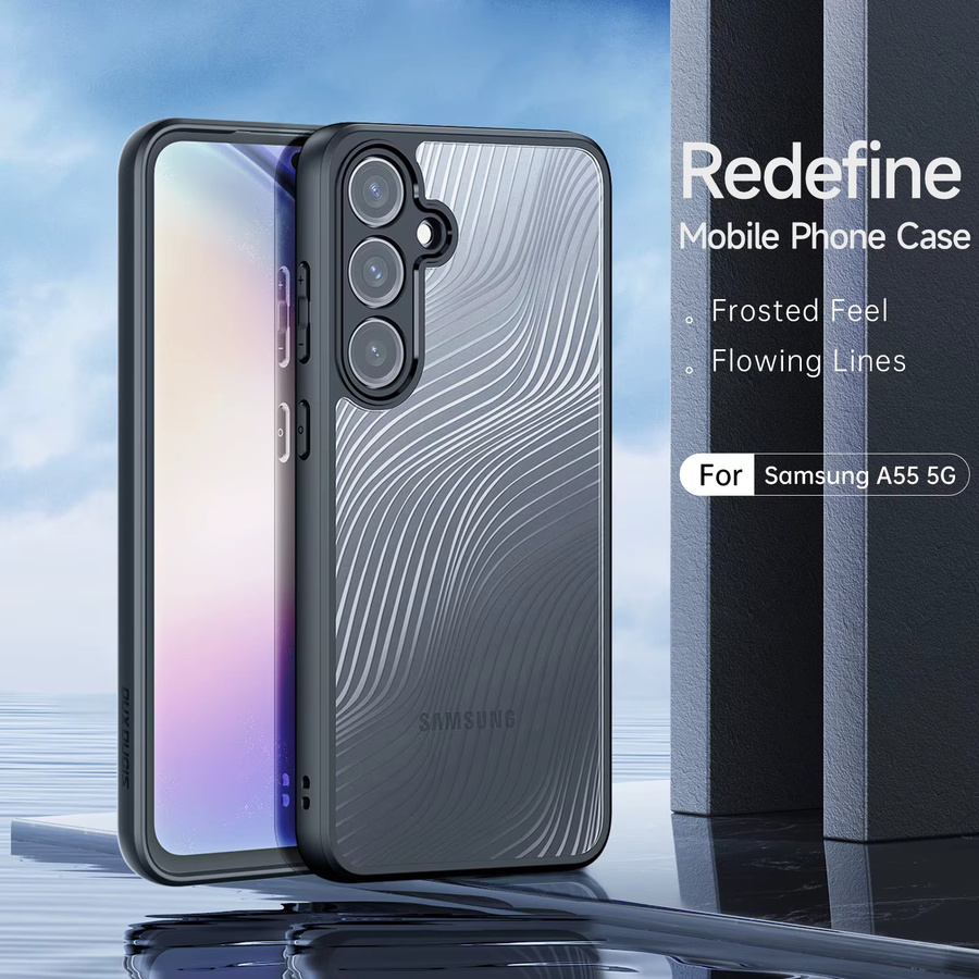 DUX DUCIS Schutzhülle mit fließenden Linien für Samsung Galaxy A15 5G A25 5G A35 5G A55 5G A06 A16 A26 A36 A56 5G Rückseite in Schwarz - Bild 2