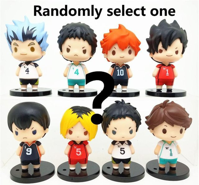 Fashnics Haikyuu Hinata Shoyo Kageyama Tobio Q Version Anime Figur 8-teiliges Set - Bild 1