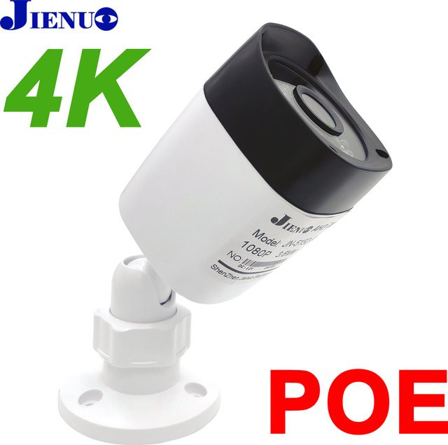 JIENUO Poe Kamera 8MP 4K Outdoor Überwachungskamera mit Nachtsicht und Onvif IP Cam für Remote Monitoring - Bild 1
