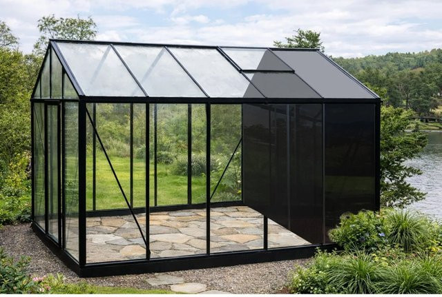 Bloomcabin Gewächshaus Klassik GHCSS4 in Schwarz mit integriertem Stauraum, Dachfenster und Belüftungssystem aus Aluminium und Sicherheitsglas, B/T/H: 235 x 9,04 x 235 cm - Bild 1