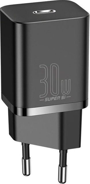Baseus Super Si Netzteil 30W mit 1x USB-C in Schwarz mit PD und QC Unterstützung - Bild 1