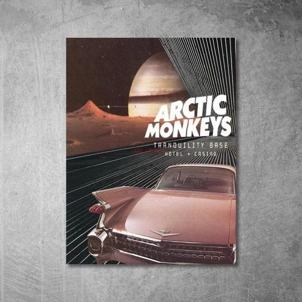 Arctic Monkeys Musikalbum-Poster AM Favourite Worst Nightmare als Leinwandbild, Breite: 40 cm, Höhe: 50 cm, ohne Rahmen - Bild 1